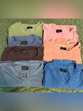 Goodlife Premium Slub Cotton Tees & Henley Lot (7 Tops) - XXL